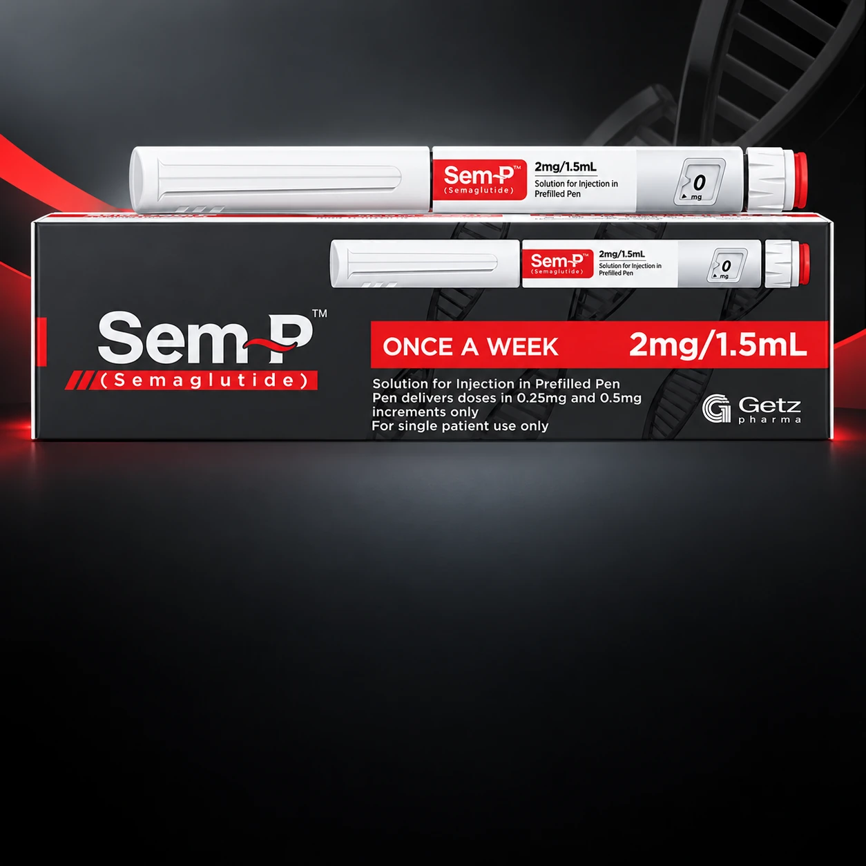 Getz Pharma Sem-P product communications artwork