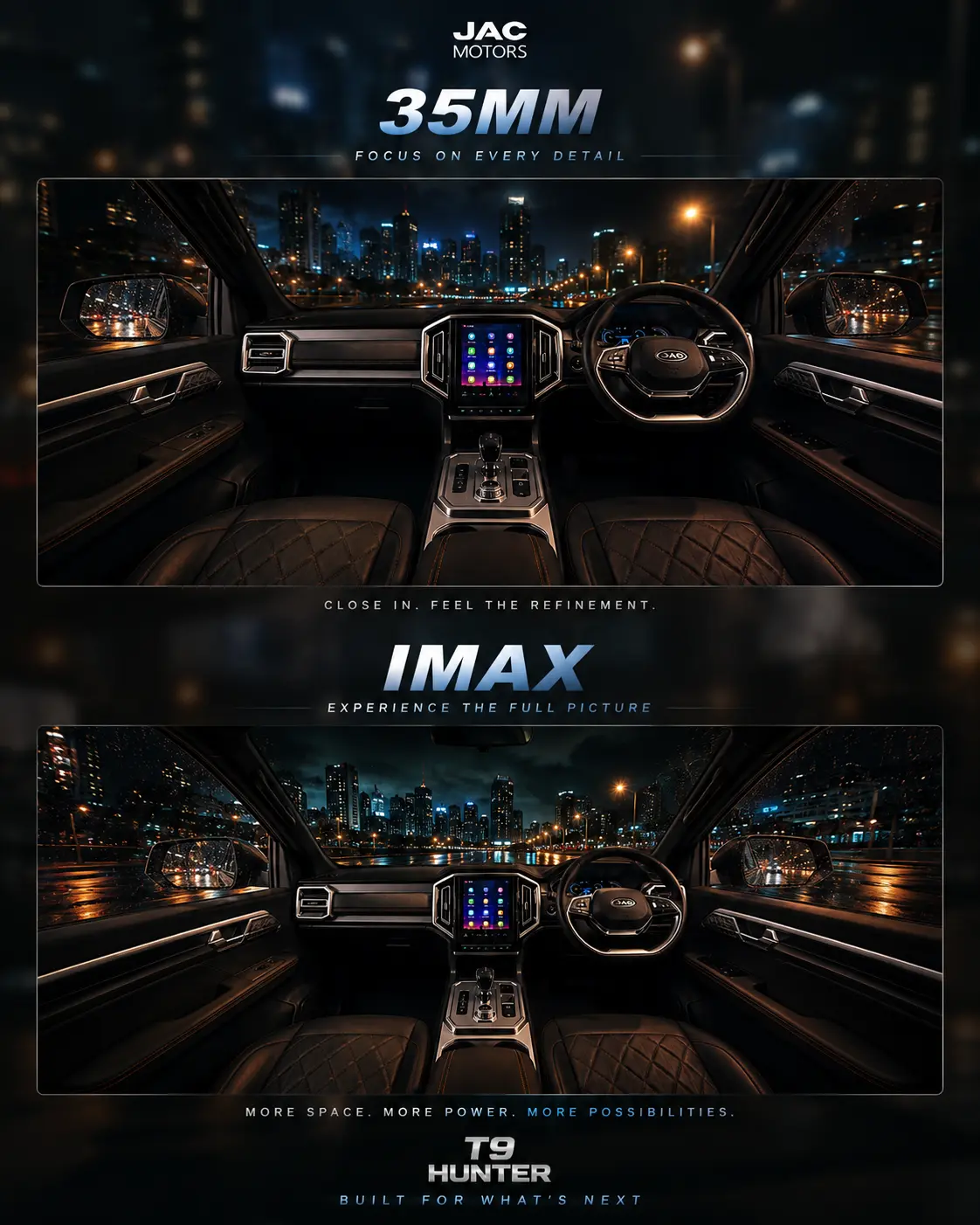 JAC T9 content creation visual